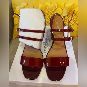 Size 9.5 Calvin Klein Red sandals.